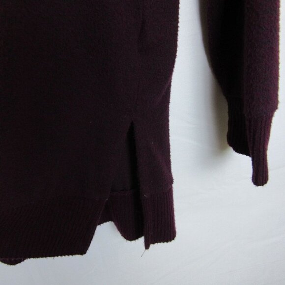 Lucky Brand Purple Maroon V-Neck Textured Long Sleeve Shirt Women's XL - Picture 3 of 6